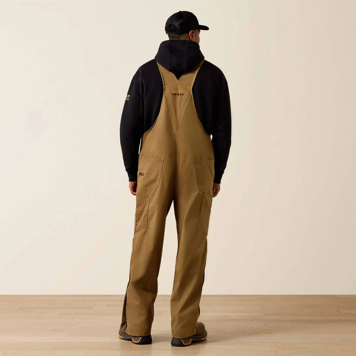 Men's Rebar Duracanvas Khaki Unlined Bib 10036798 - Image 2