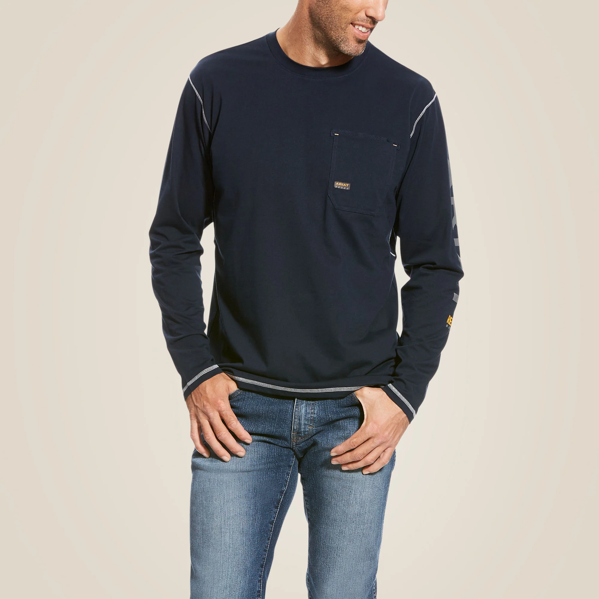 Men's Rebar Workman Logo Long-Sleeve Tee Shirt 10023920