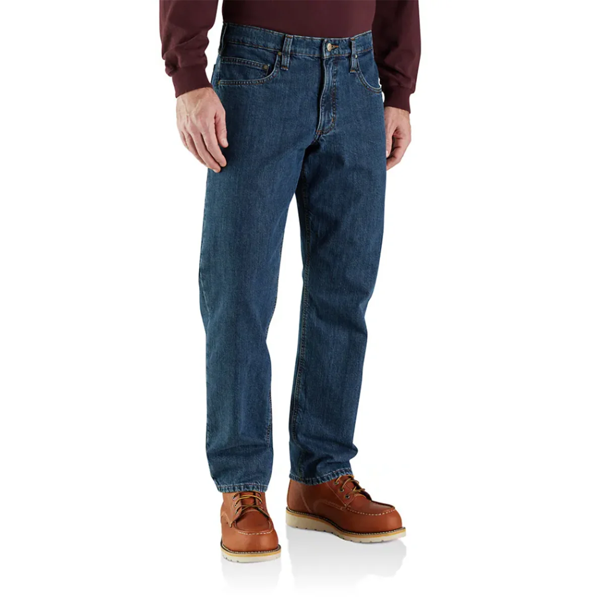 Men's Relaxed Fit Flannel-Lined 5-Pocket Jean 104942 - Image 2