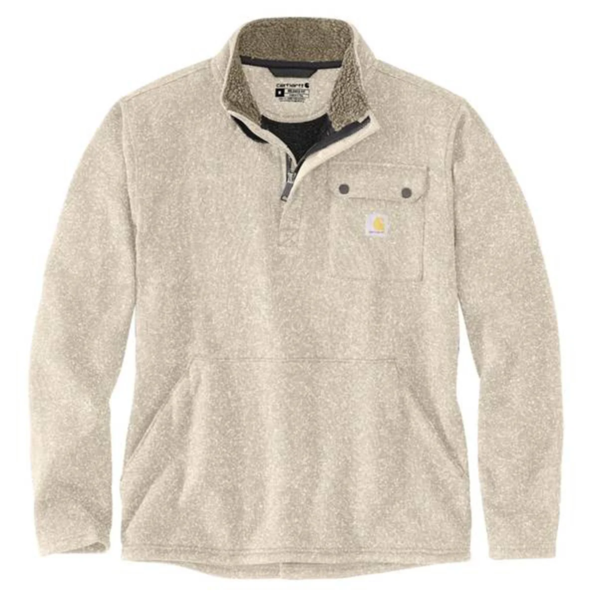 Men's Relaxed Fit Midweight Quarter-Zip Pocket Sweater Fleece 106378