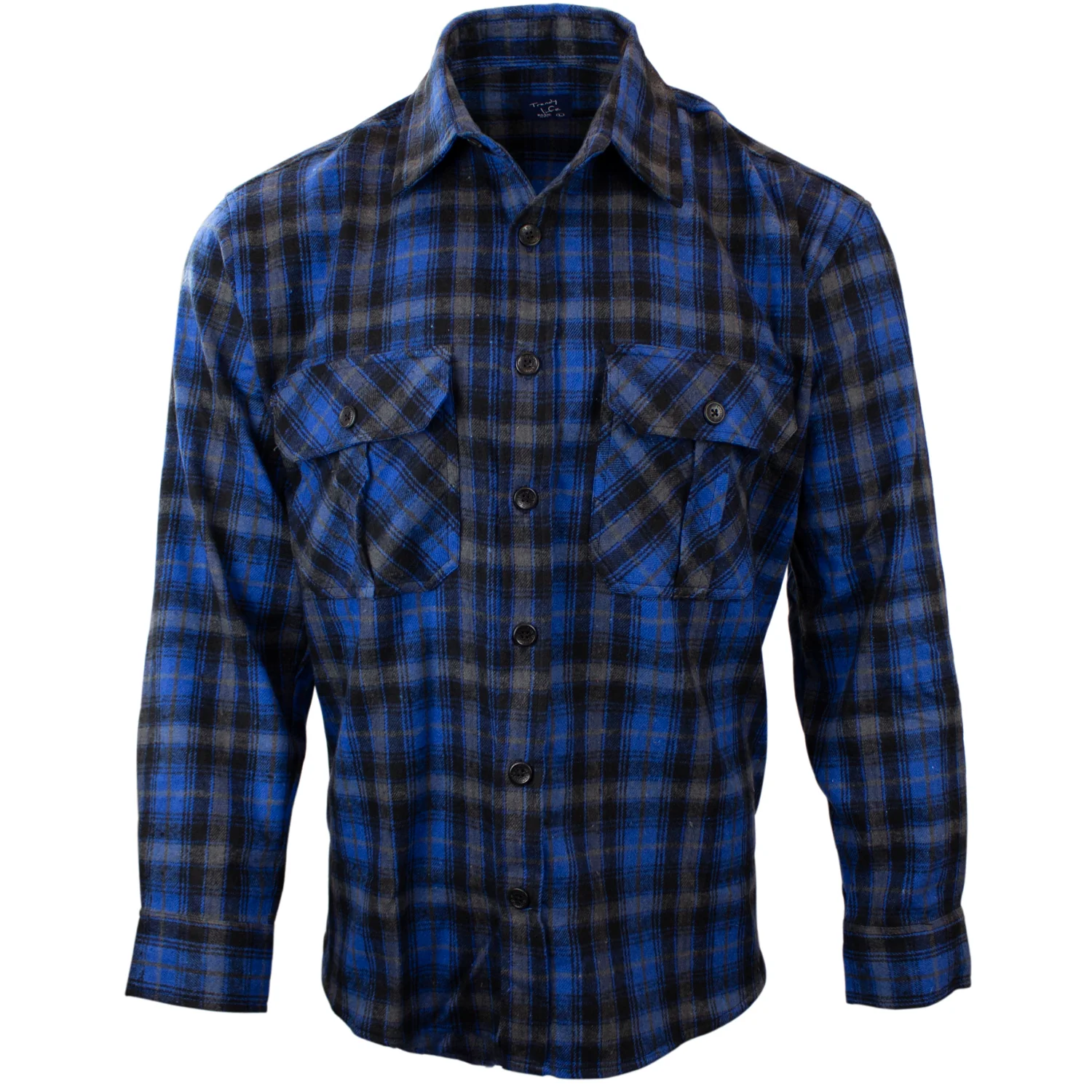 Men's Relaxed Fit Plaid Flannel Shirt P114 - Image 2