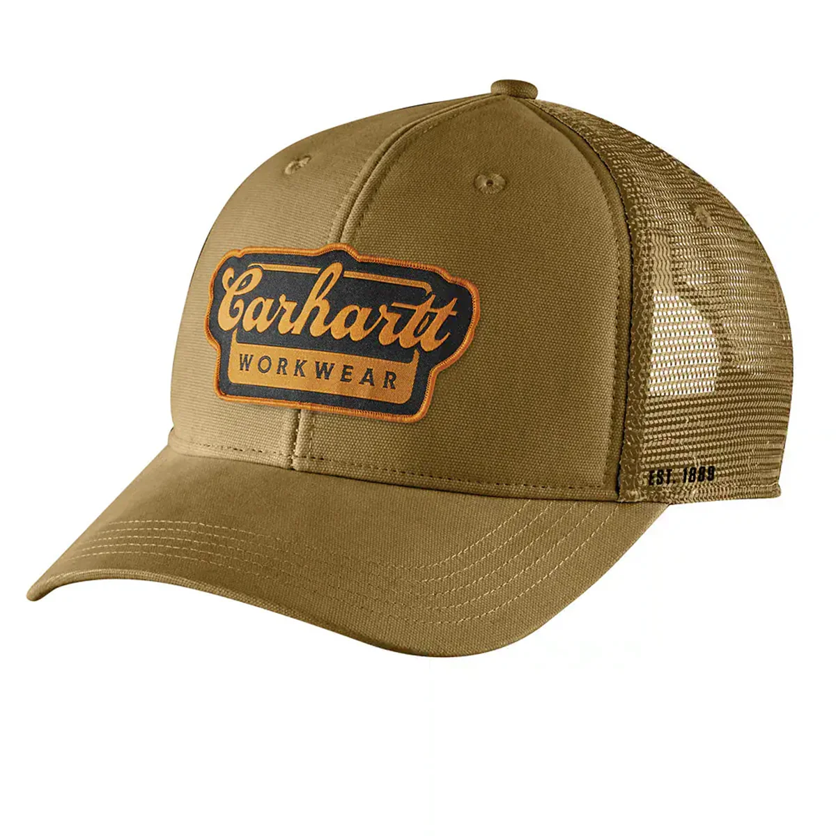 Men's Rugged Flex Mesh-Back Script Patch Cap 106738