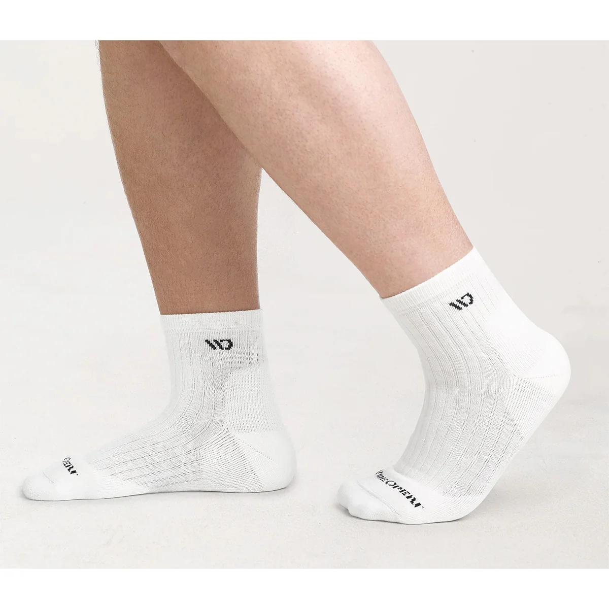 Men's Solid Cushioned Quarter Socks 9004 - Image 2