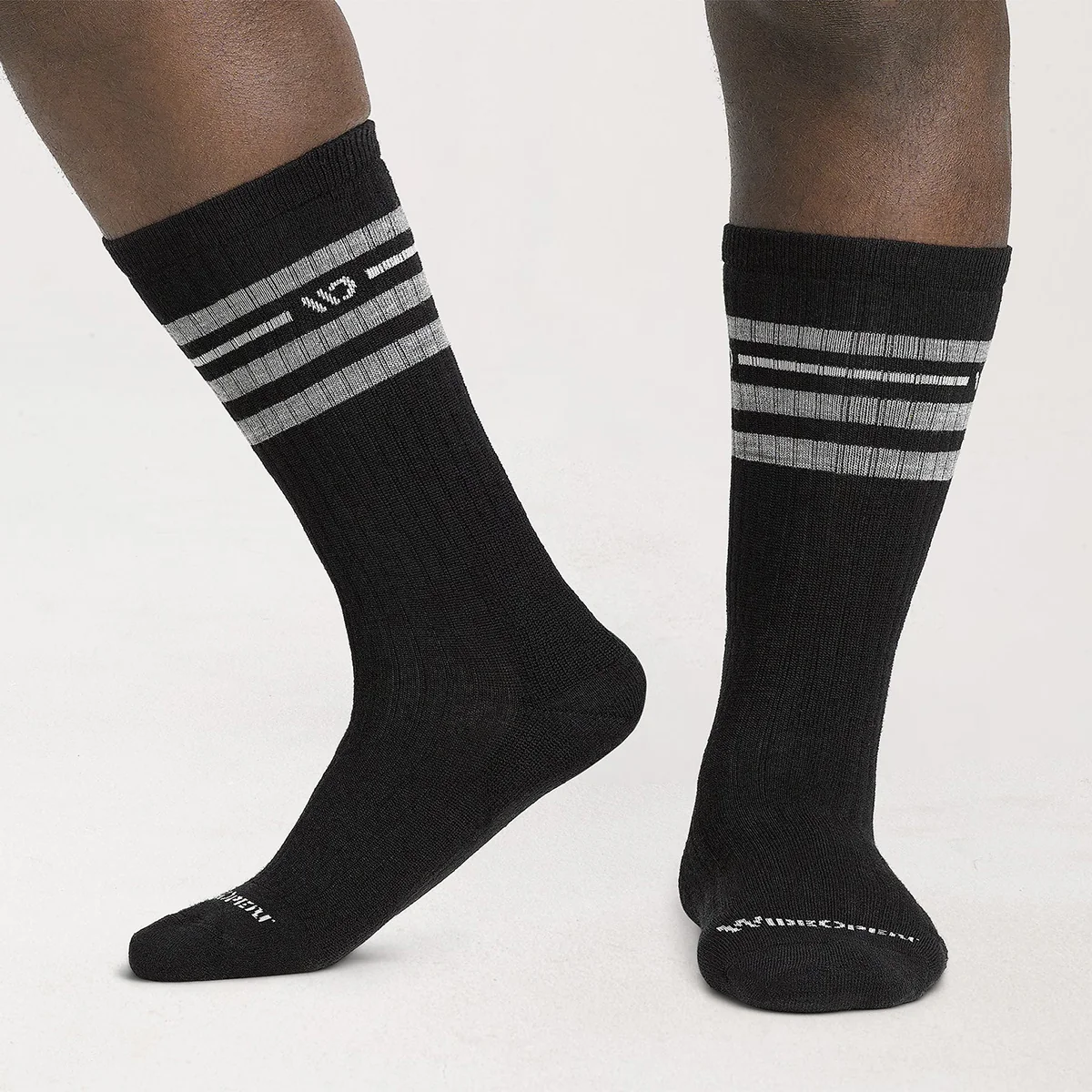 Men's Vintage Stripe Cushioned Crew Socks 9002