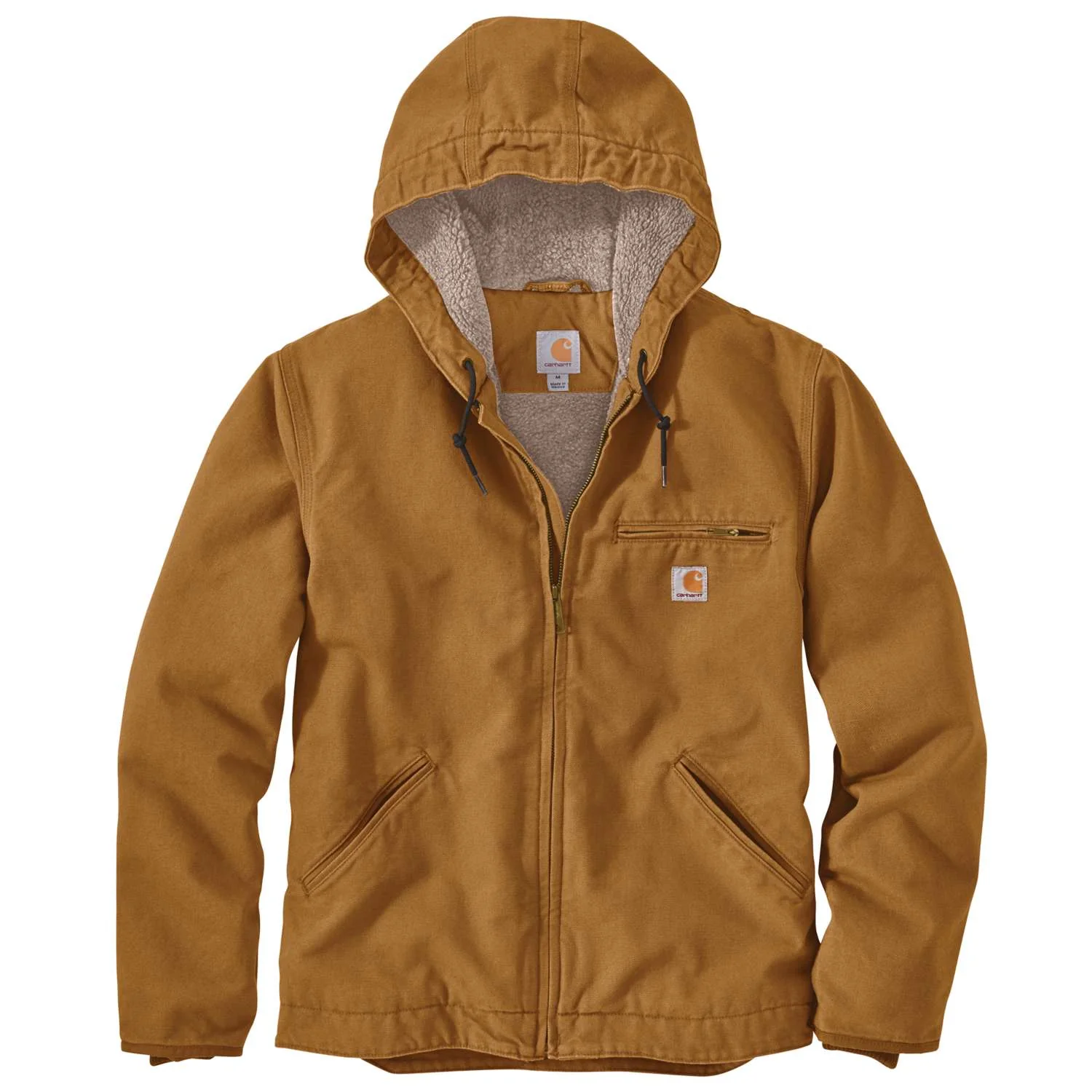 Men's Washed Duck Canvas Sherpa Lined Jacket 104392 - Image 2