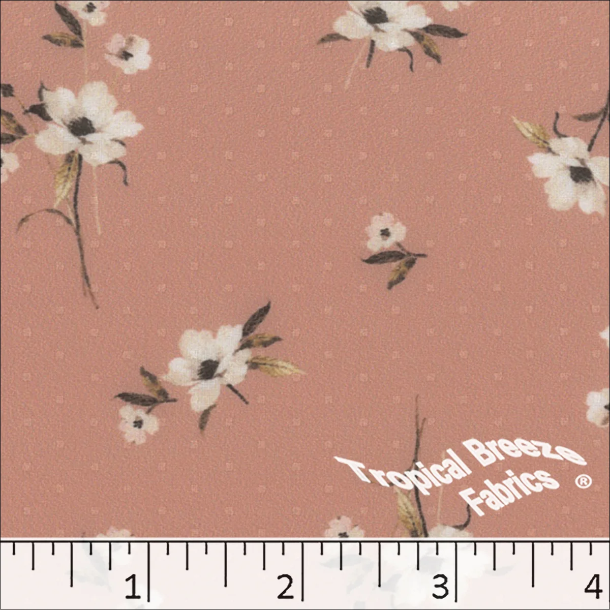 Mini Dot Floral Print Dress Fabric 045514 - Image 3