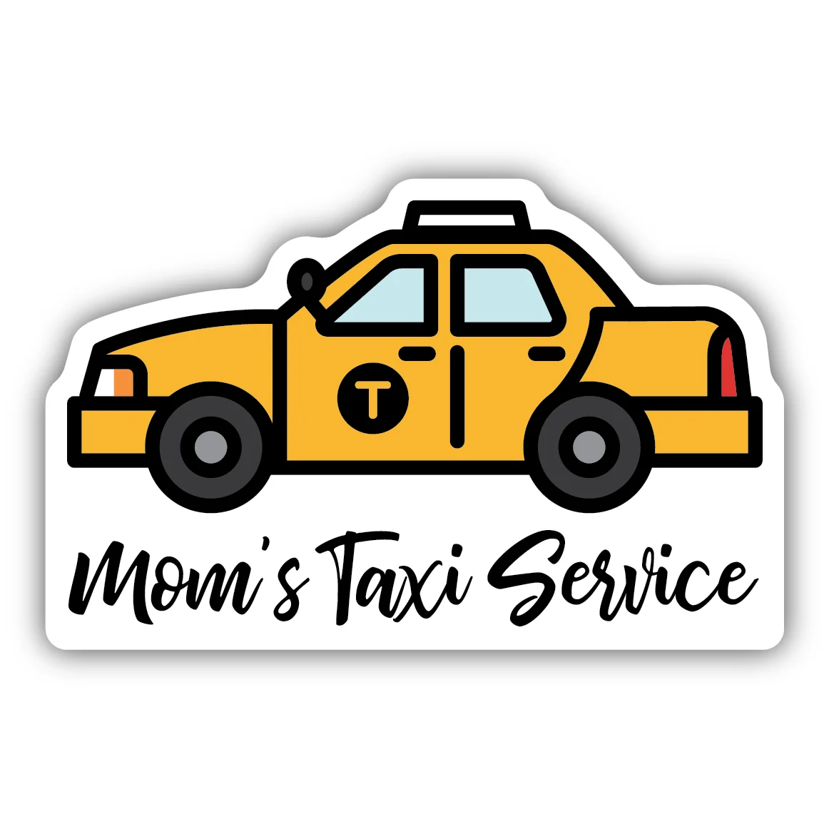 Mom's Taxi Service Sticker 3074-LSTK
