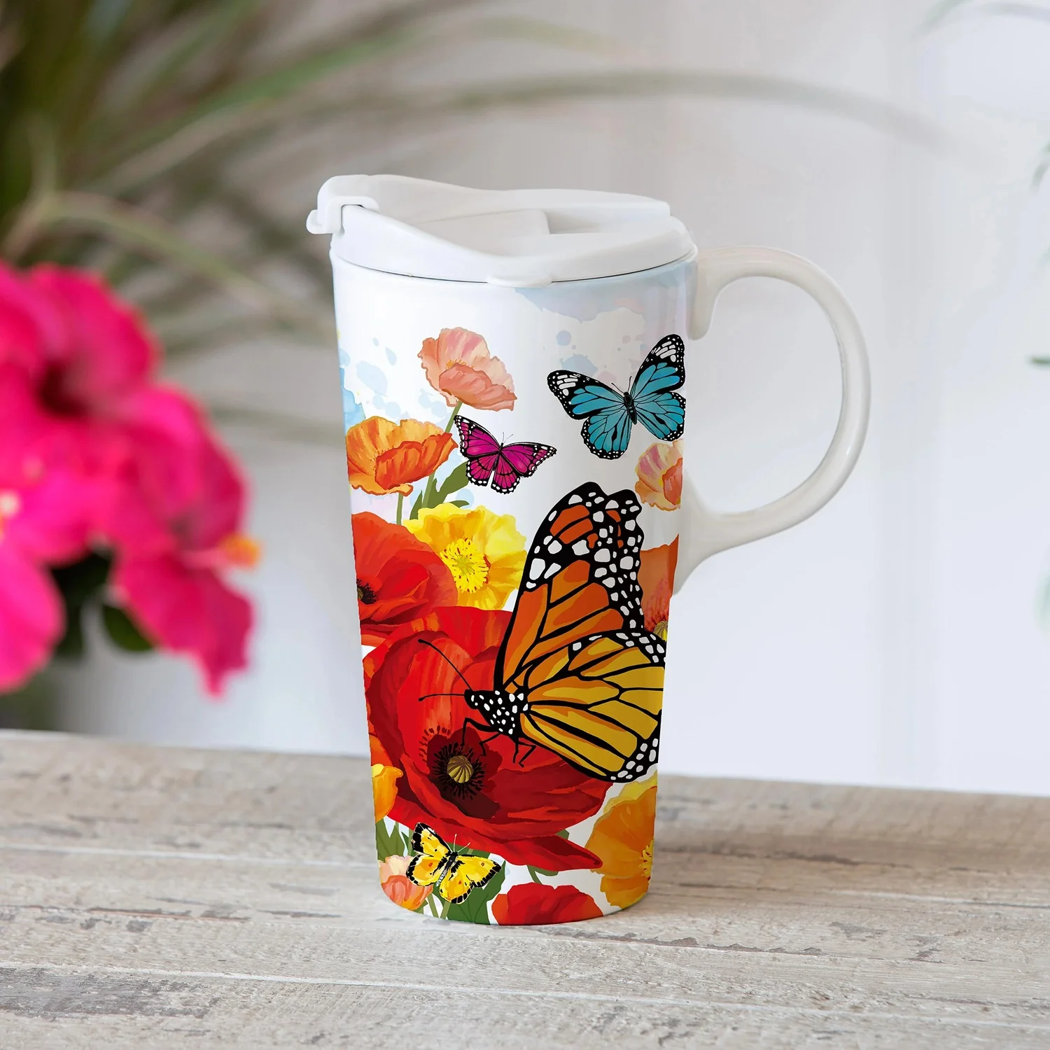 Monarch Butterfly & Friends 17 oz Ceramic Travel Cup 3CTC10056 - Image 3