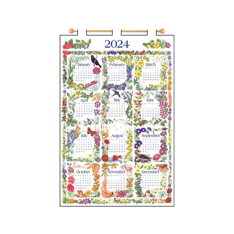 Monthly Floral 2024 Sequin Calendar 4710