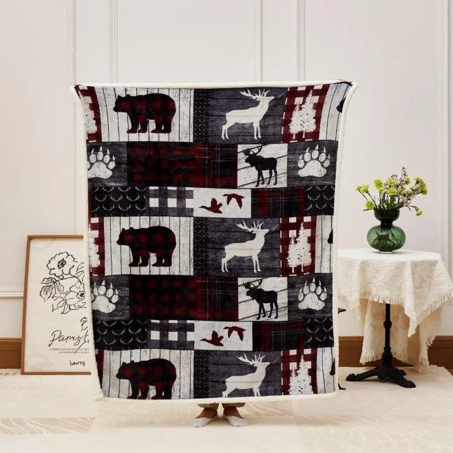 Mountain Trails Sherpa Throw DTR24149 - Image 3