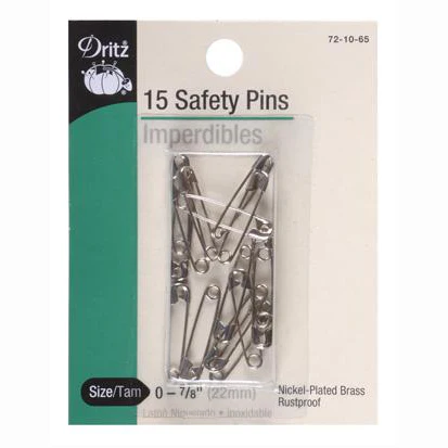 Nickel Plated Safety Pins S-72 - Image 2