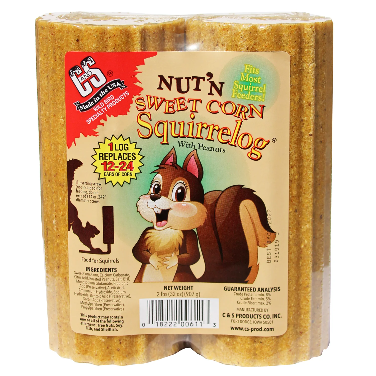 Nut 'N Sweet Corn Squirrelog Refill Logs 611
