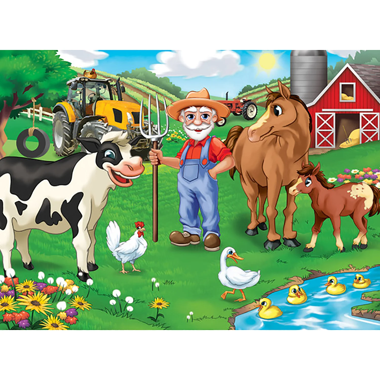 Old MacDonald Miller's Pond 60-Piece Puzzle for Children 12131
