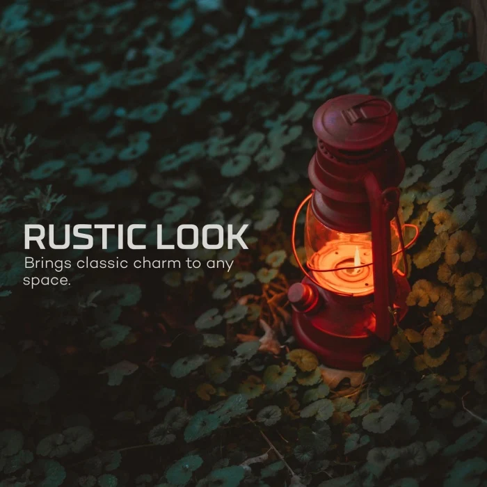 Old Red LED Lantern NEB-LTN-1004 - Image 2