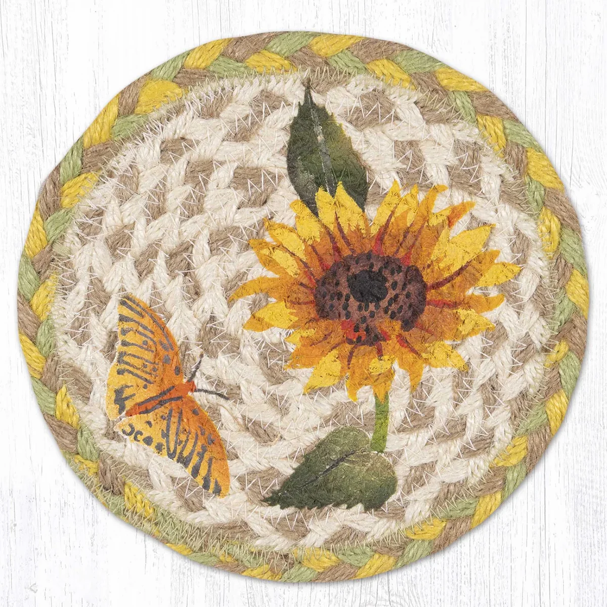 Oversized Braided Jute Coaster LC - Image 7