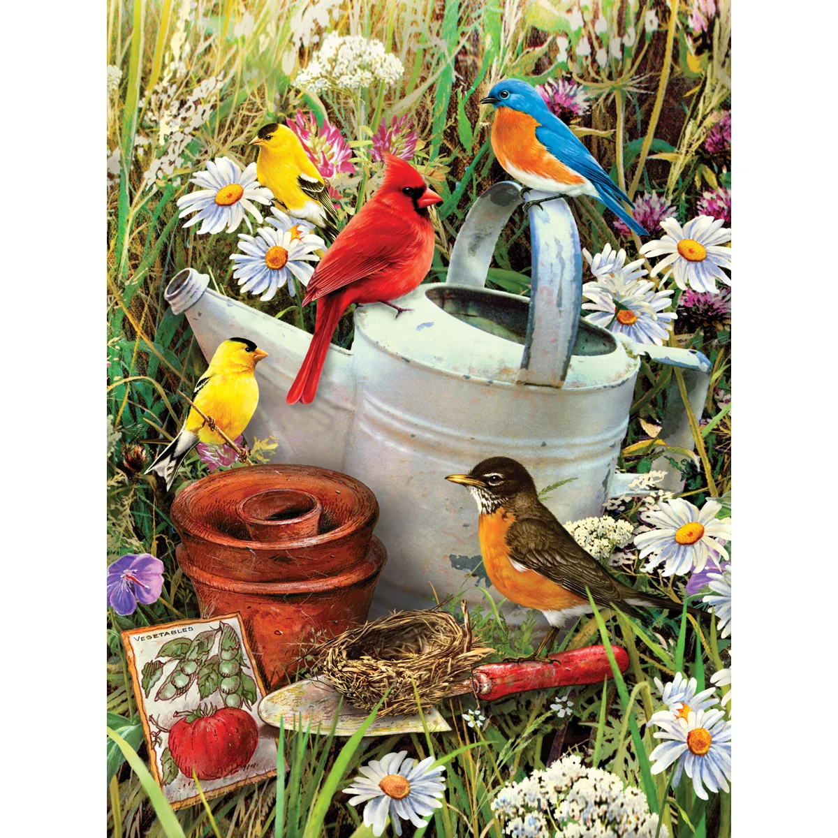 Paint by Numbers Garden Birds PJS71