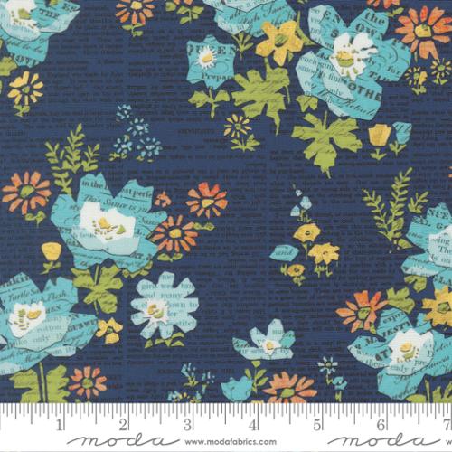 Paper Hamlet Collection Floral Newspaper Cotton Fabric 39561 - Image 2