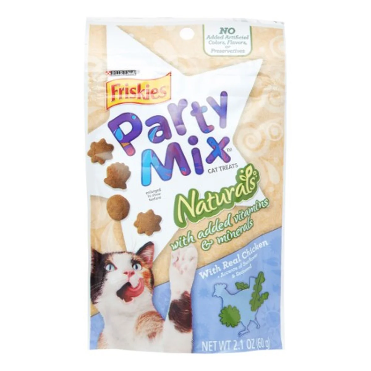 Party Mix Natural Yums with Real Chicken Cat Treats, 2.1 oz