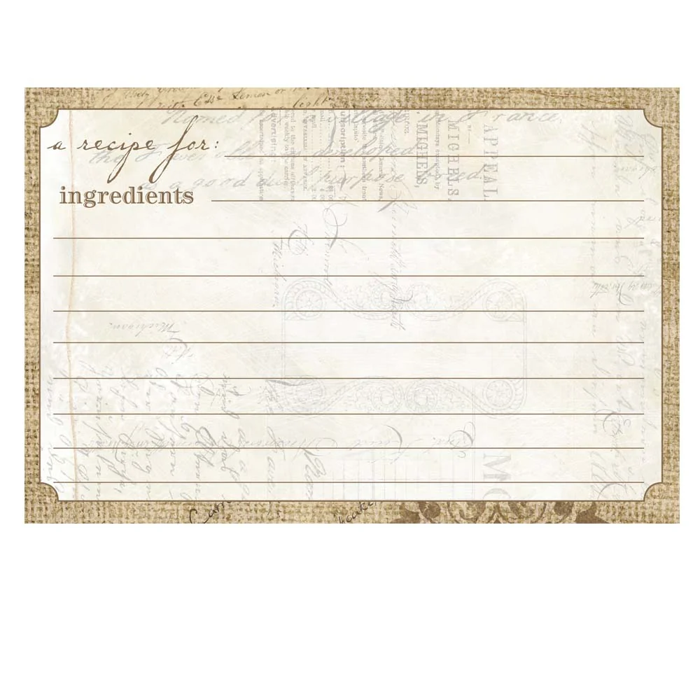 Perfect Setting Recipe Cards 40-Count