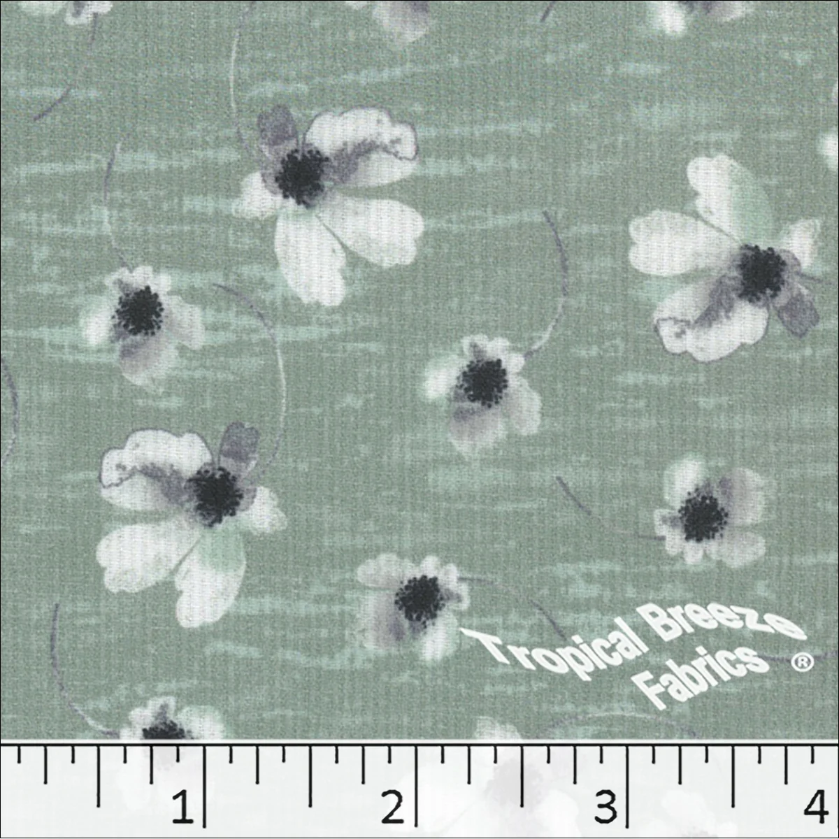 Pick Stripe Floral Print Polyester Fabric 042512 - Image 4