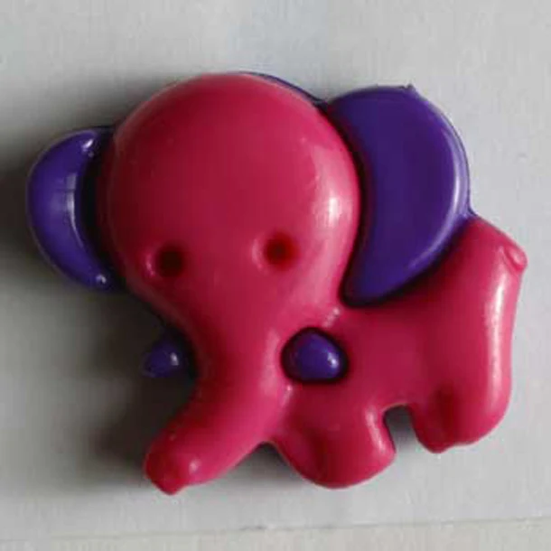 Pink Elephant Buttons 1578