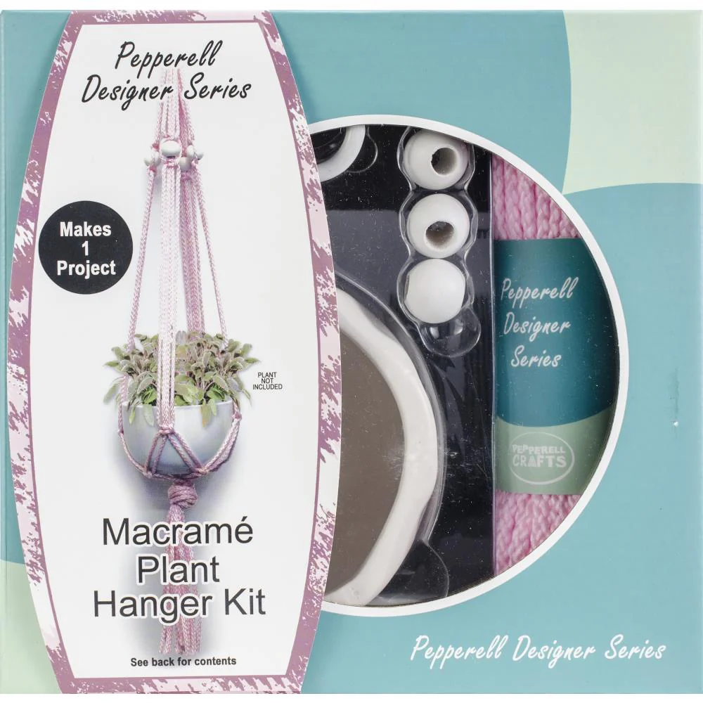 Pink Macrame Plant Hanger Kit PDS01 - Image 2