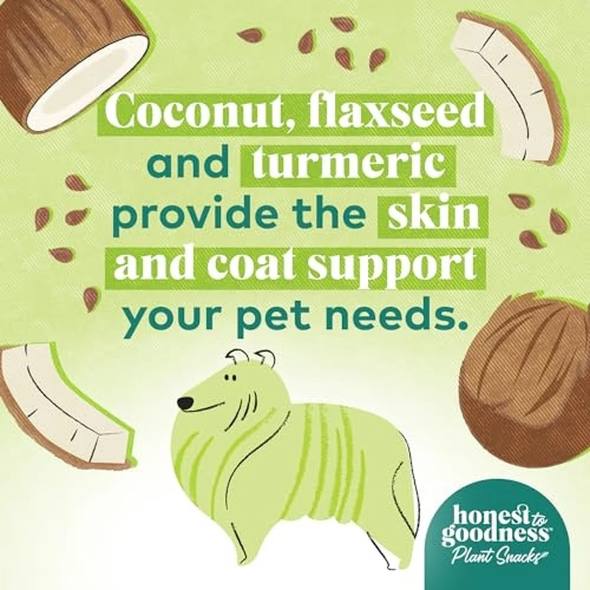 Plant Snacks Coconut & Flax Way to Glow Crunchy Dog Treats 8 oz - Image 4