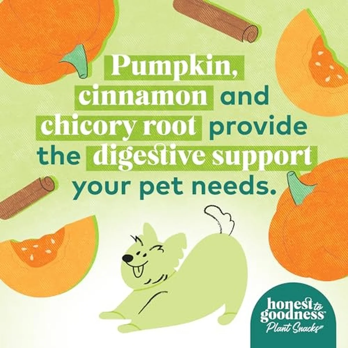 Plant Snacks Pumpkin & Cinnamon Mellow Belly Crunchy Dog Treats 8 oz - Image 4
