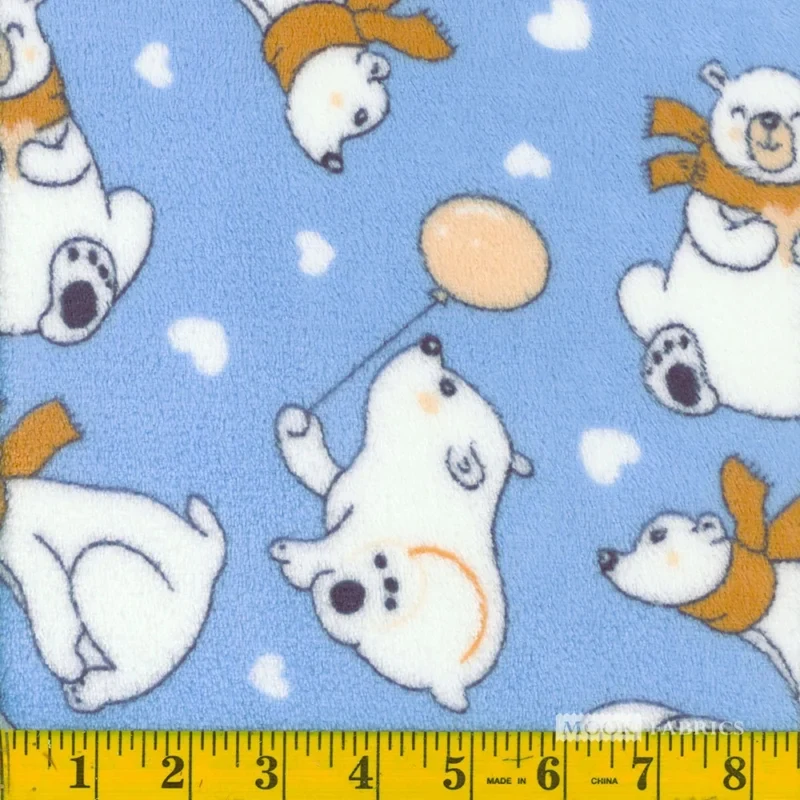Polar Bear Print Fleece Flannel Fabric 13795 - Image 4