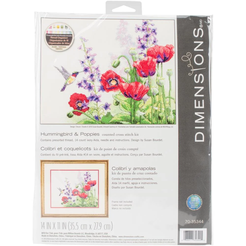 Poppies & Lupine Counted Cross Stitch Kit 70-35344 - Image 2