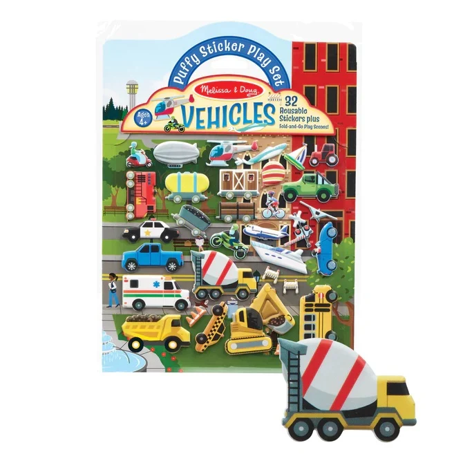 Puffy Stickers Set - Vehicles 30522