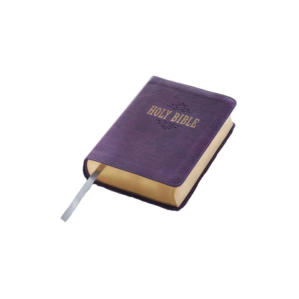 Purple Faux Leather Large Print Compact King James Version Bible KJV035