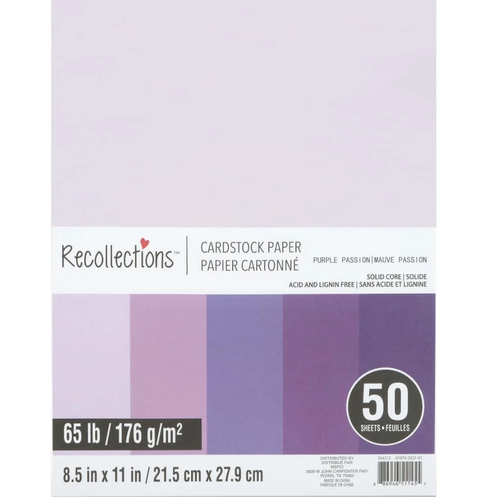 Purple Passions 8.5" x 11" Cardstock Paper CARD306