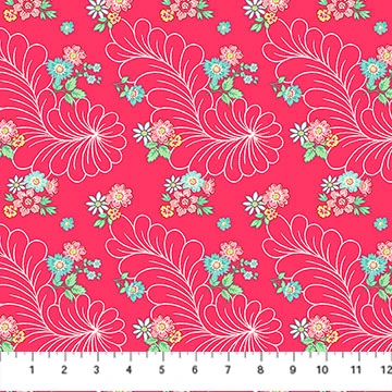 Quilting in Bloom Collection Scattered Floral Cotton Fabric 28836