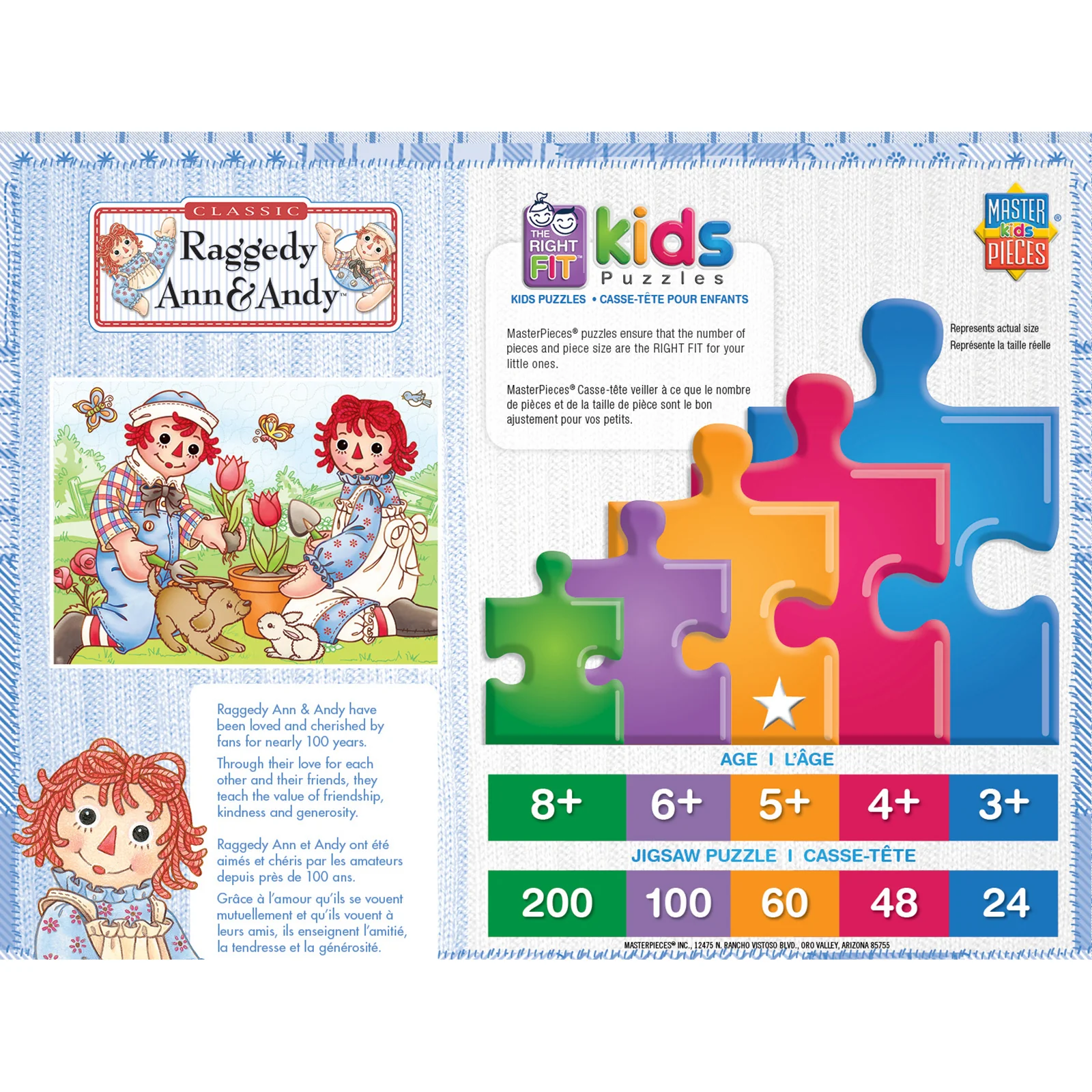 Raggedy Ann & Andy Picnic Friends 60 PC Puzzle 11820 - Image 2