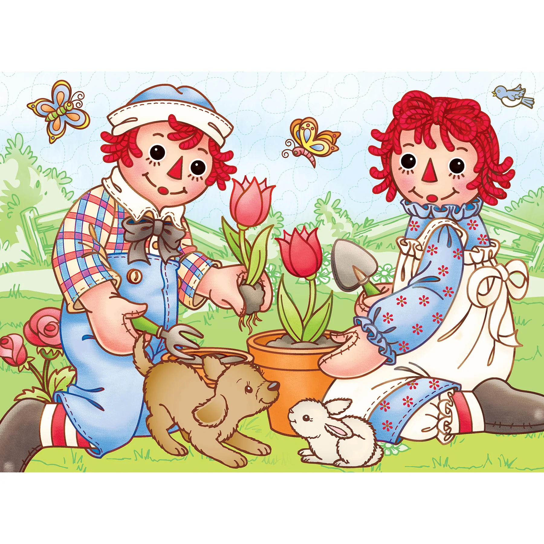 Raggedy Ann & Andy Picnic Friends 60 PC Puzzle 11820 - Image 3