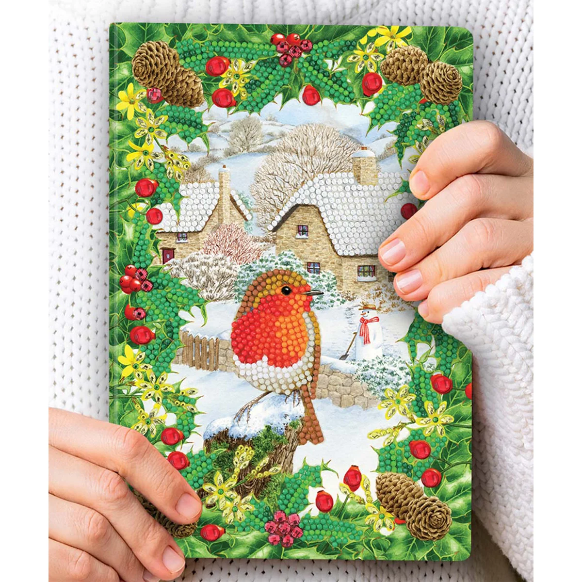 Robin Foliage Crystal Art Notebook Kit CA-48802