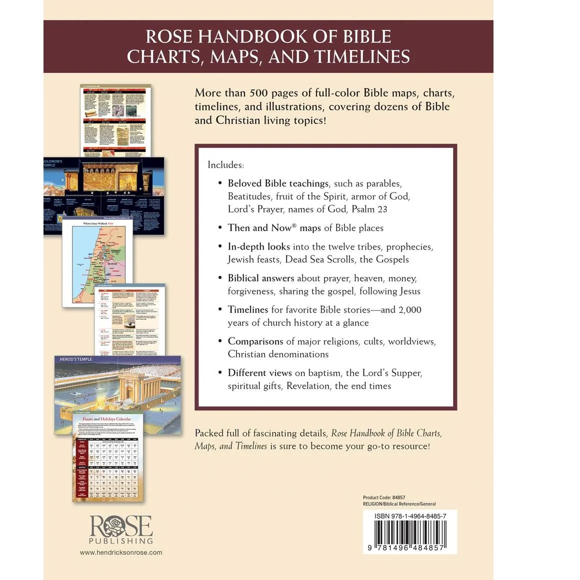 Rose Handbook of Bible Charts, Maps, and Timelines 84857 - Image 2