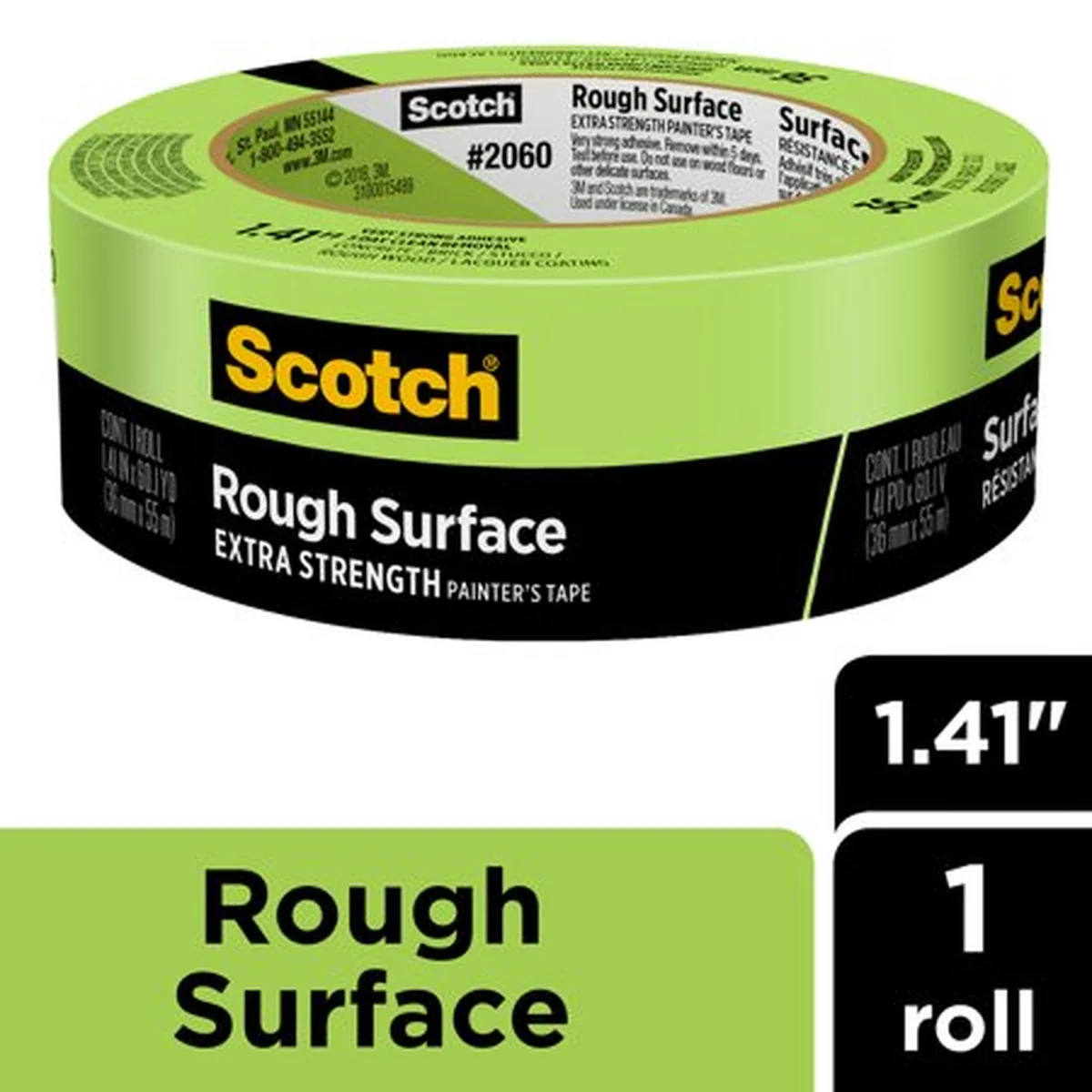Rough Surface Painter's Tape 1.41 in X 60.1 Yd Green
