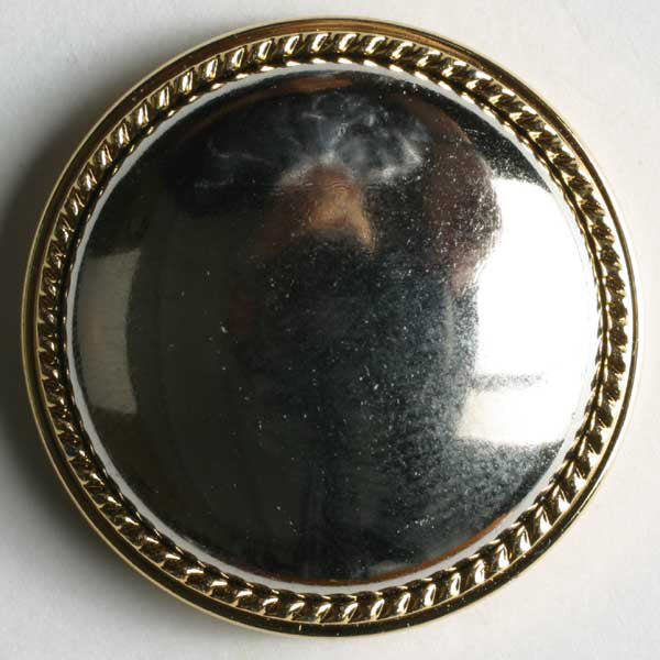 Round Silver & Gold Button 1747
