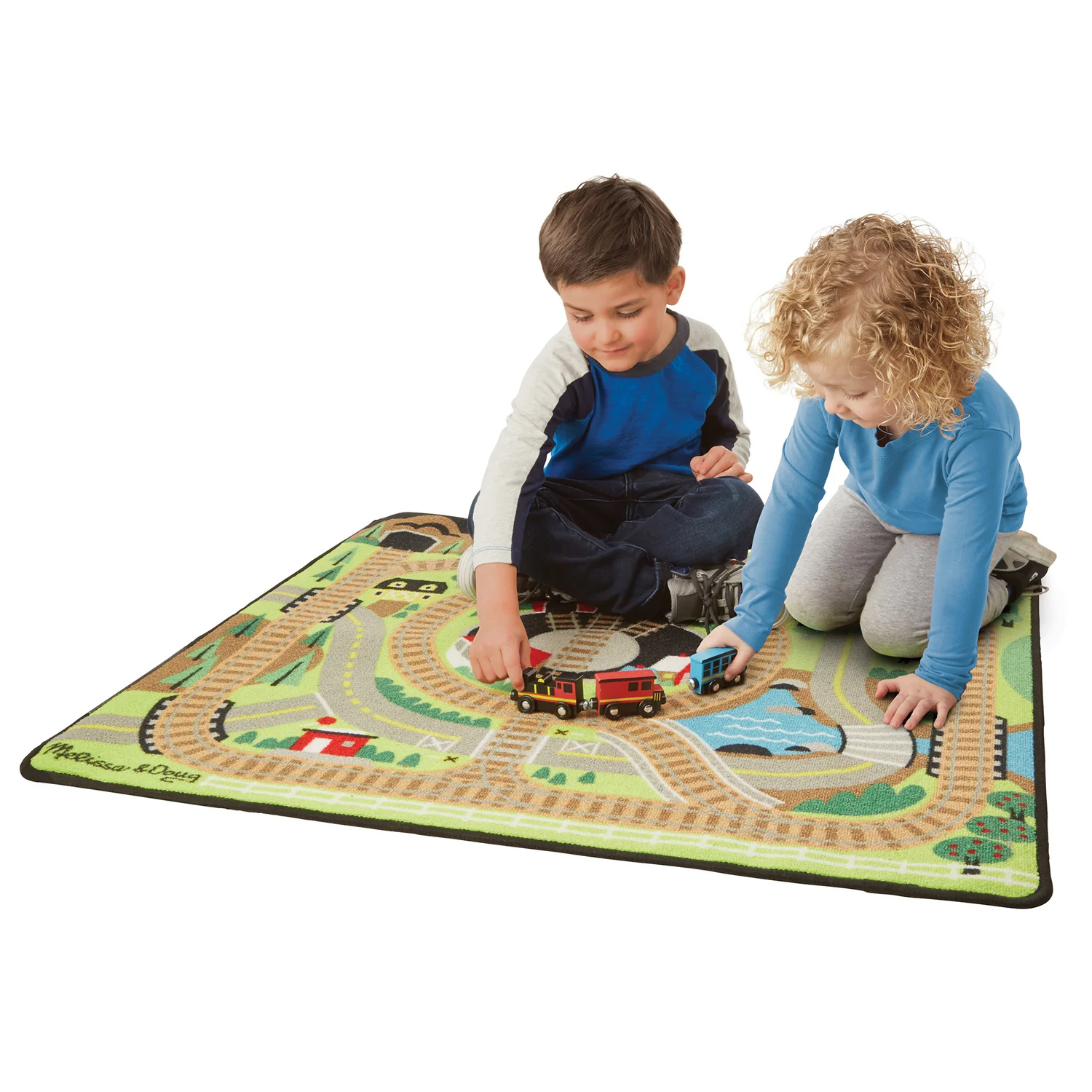 Round the Rails Train Rug 9554 - Image 3
