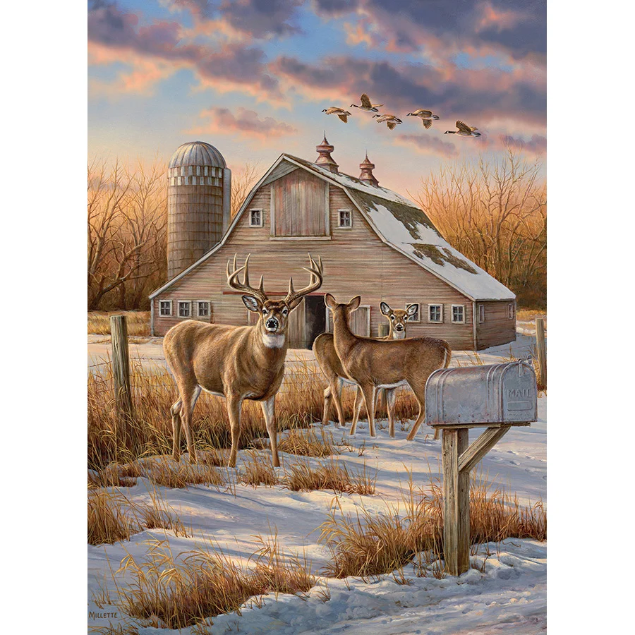 Rural Route 1000 Pc Jigsaw Puzzle 80106 Includes Poster