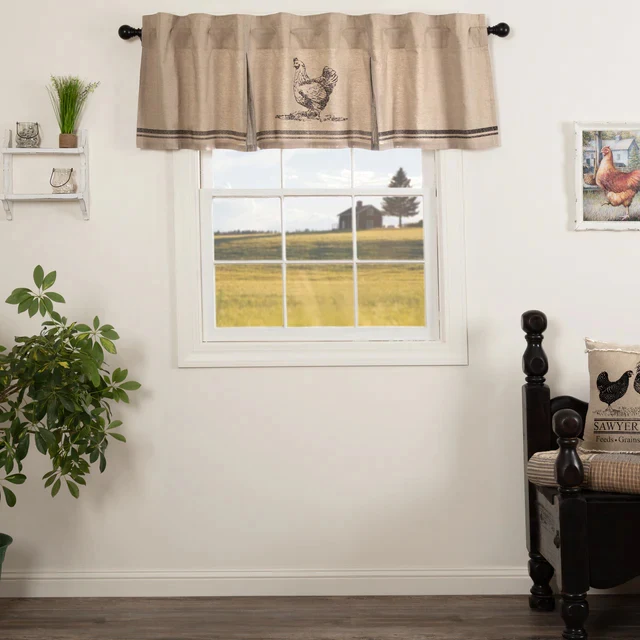 Sawyer Mill Chicken Pleated Valance 52206