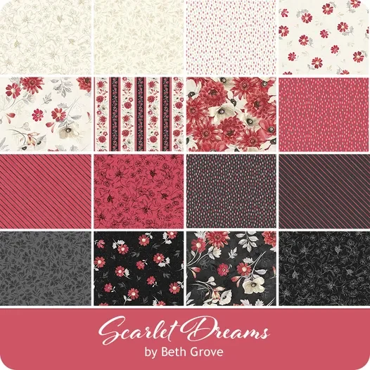 Scarlet Dreams Collection 40 Karat Crystals Cotton Fabric 840-879-840 - Image 2