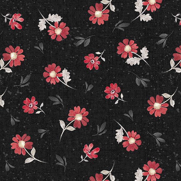 Scarlet Dreams Collection Medium Floral Toss Cotton Fabric 30110 - Image 2