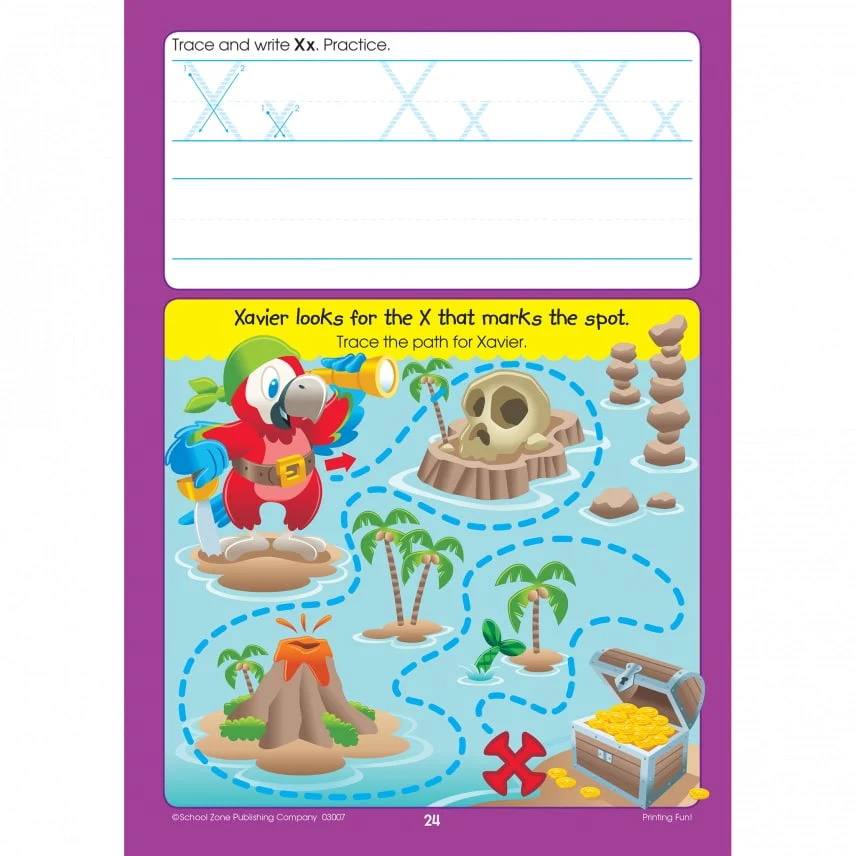School Zone Printing Fun! Write and  Reuse Workbook 03007 - Image 2