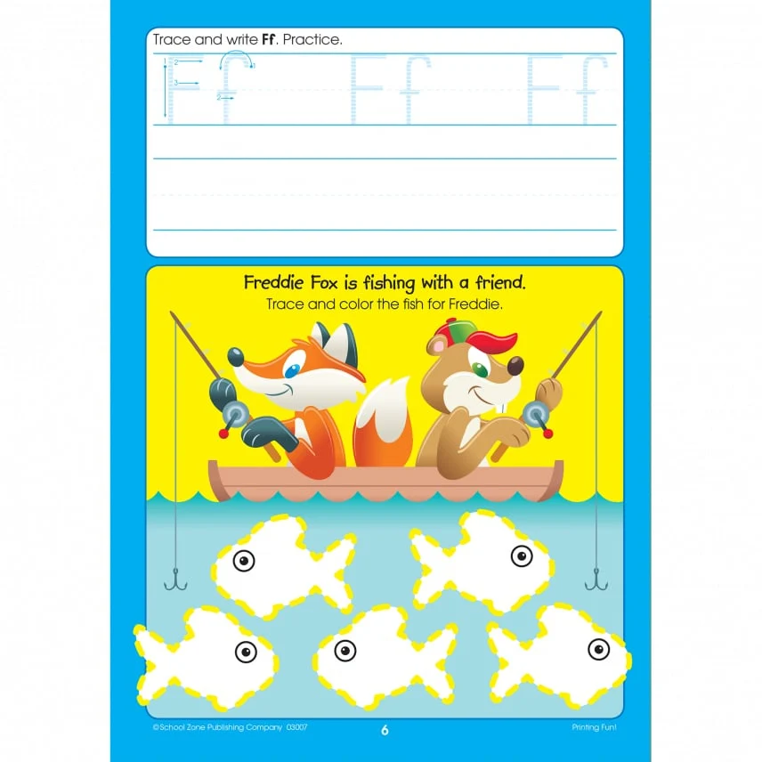 School Zone Printing Fun! Write and  Reuse Workbook 03007 - Image 5