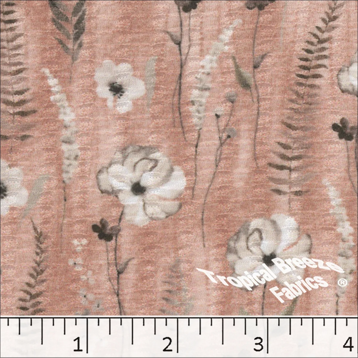 Seersucker Floral Knit Dress Fabric 575510 - Image 2