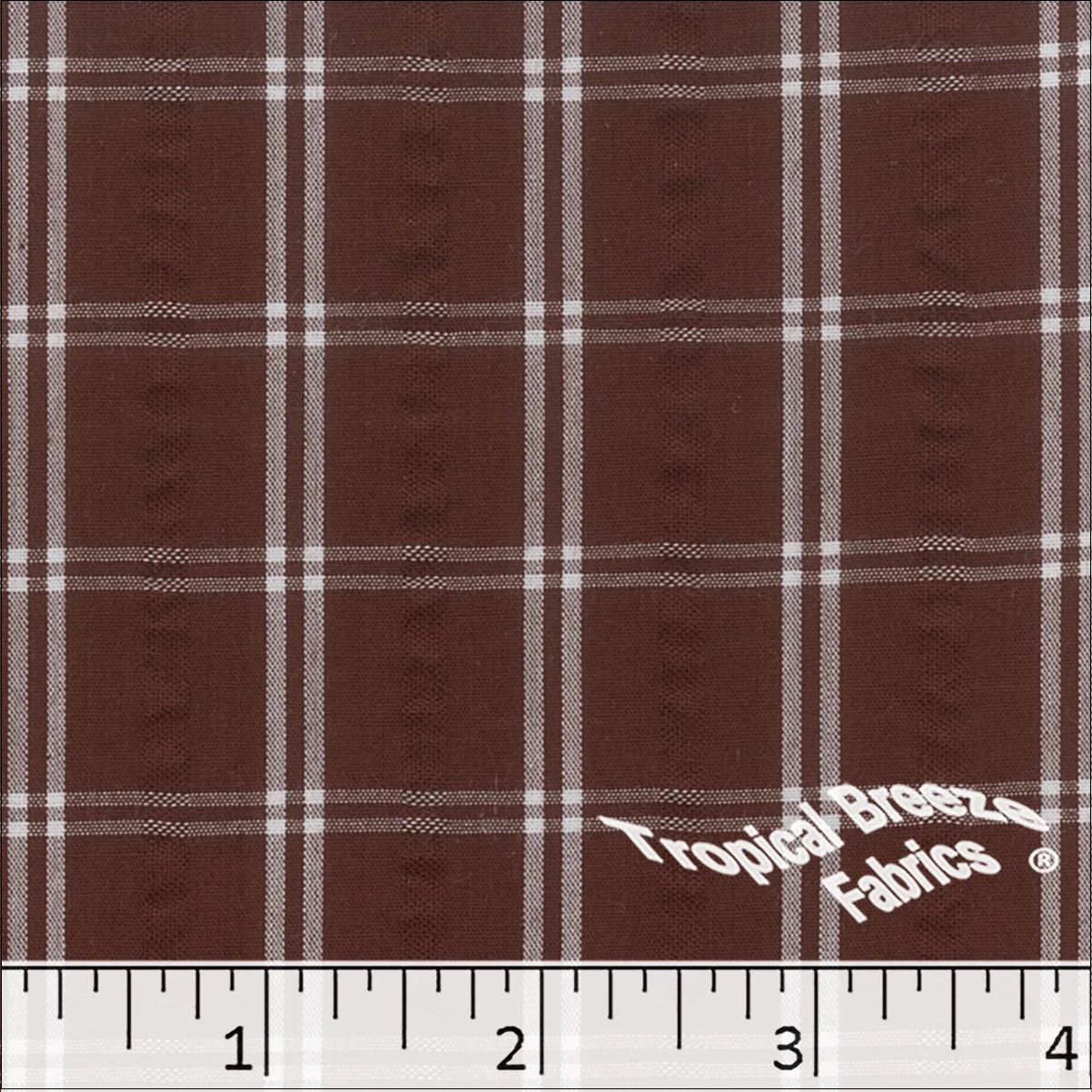 Seersucker Plaid Fabric 488610 - Image 5