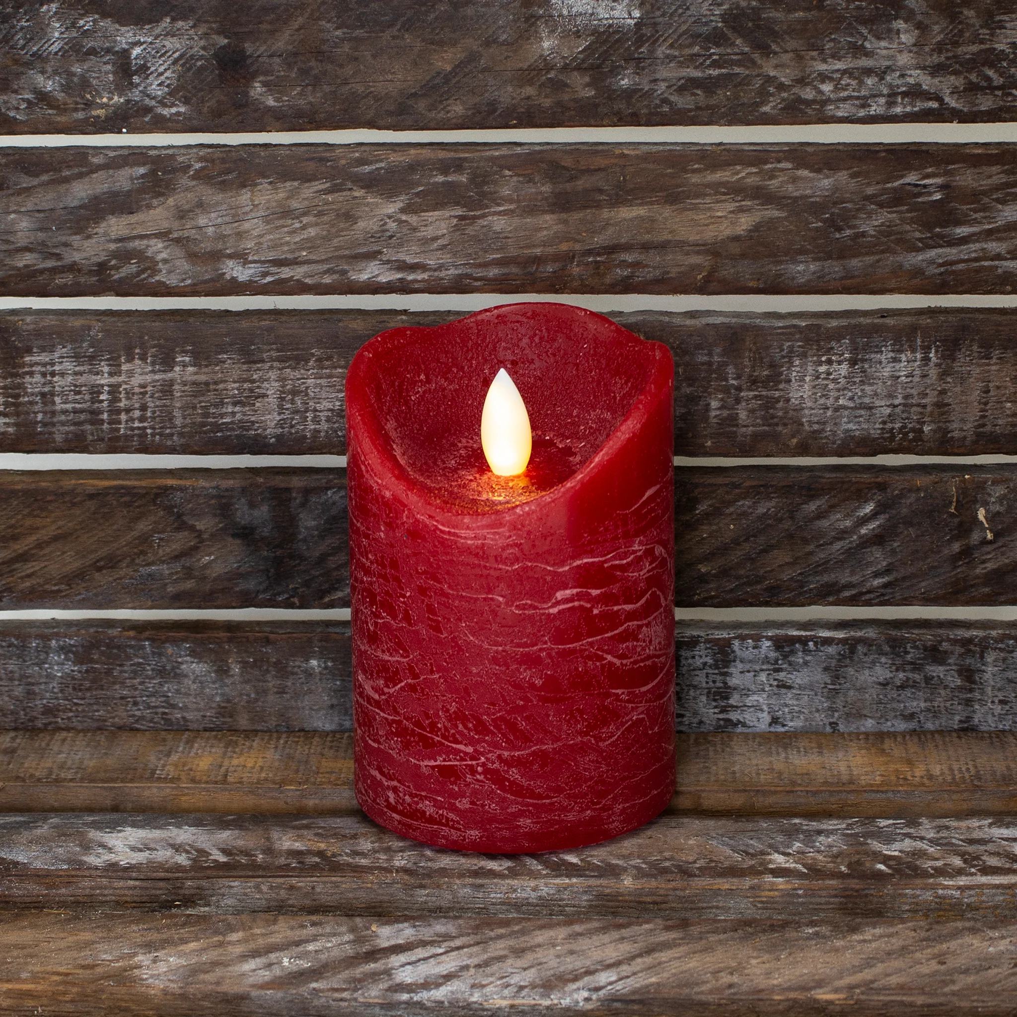 Semblance Distressed LED Pillar Candle